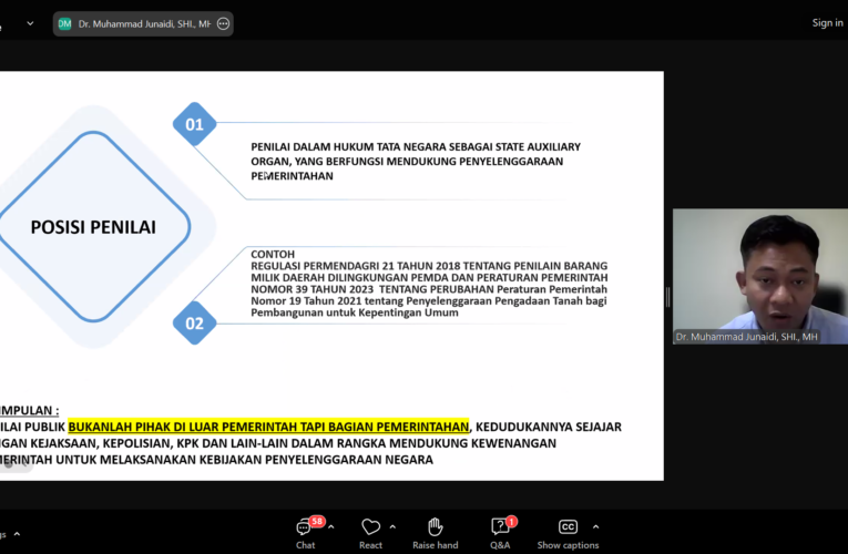 Pakar Hukum Tata Negara : Pekerjaan Penilai adalah Bagian dari Kewenangan Pemerintah